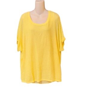 Lane Bryant Yellow‎ Top With Overlay